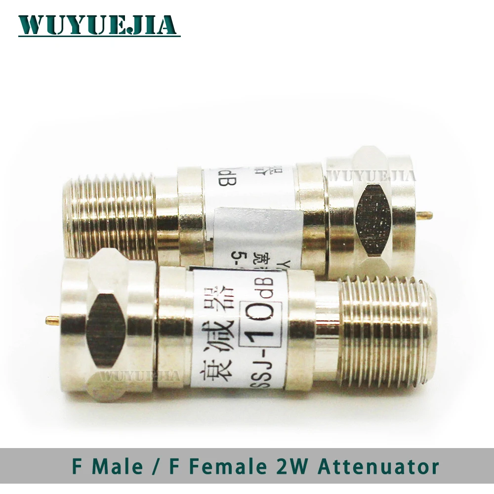 F Male to F Female Connector 2W DC-1.0GHz TV Signal Attenuator RF Attenuator RF Accessory 1~30db 75Ohm