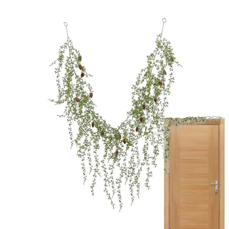 

Dangling Greenery Garlands Reusable Fake Vines 1.8m Green Leaves Fake Dangling Plants Home Decoration For Christmas Tree Mantel