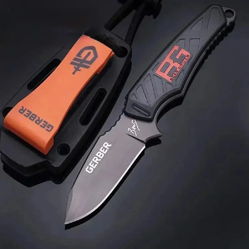 Outdoor high-hardness fixed blade knife, EDC portable pocket knife, tactical knife, multi-purpose survival knife mountaineering