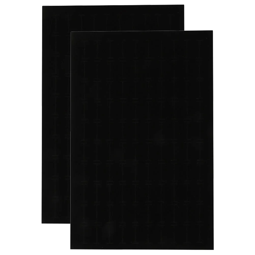 2 Pcs Jewelry Sponge Pad Rings Insert Display Mat Foams Tray Black Earring Holder Earstud