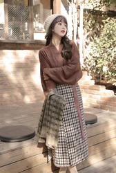 2024 Winter Hanfu Daily Commuting Clothing Female Song Dynasty Autumn Thickened Hanfu Aircraft Sleeve Princess Pleated Skirts