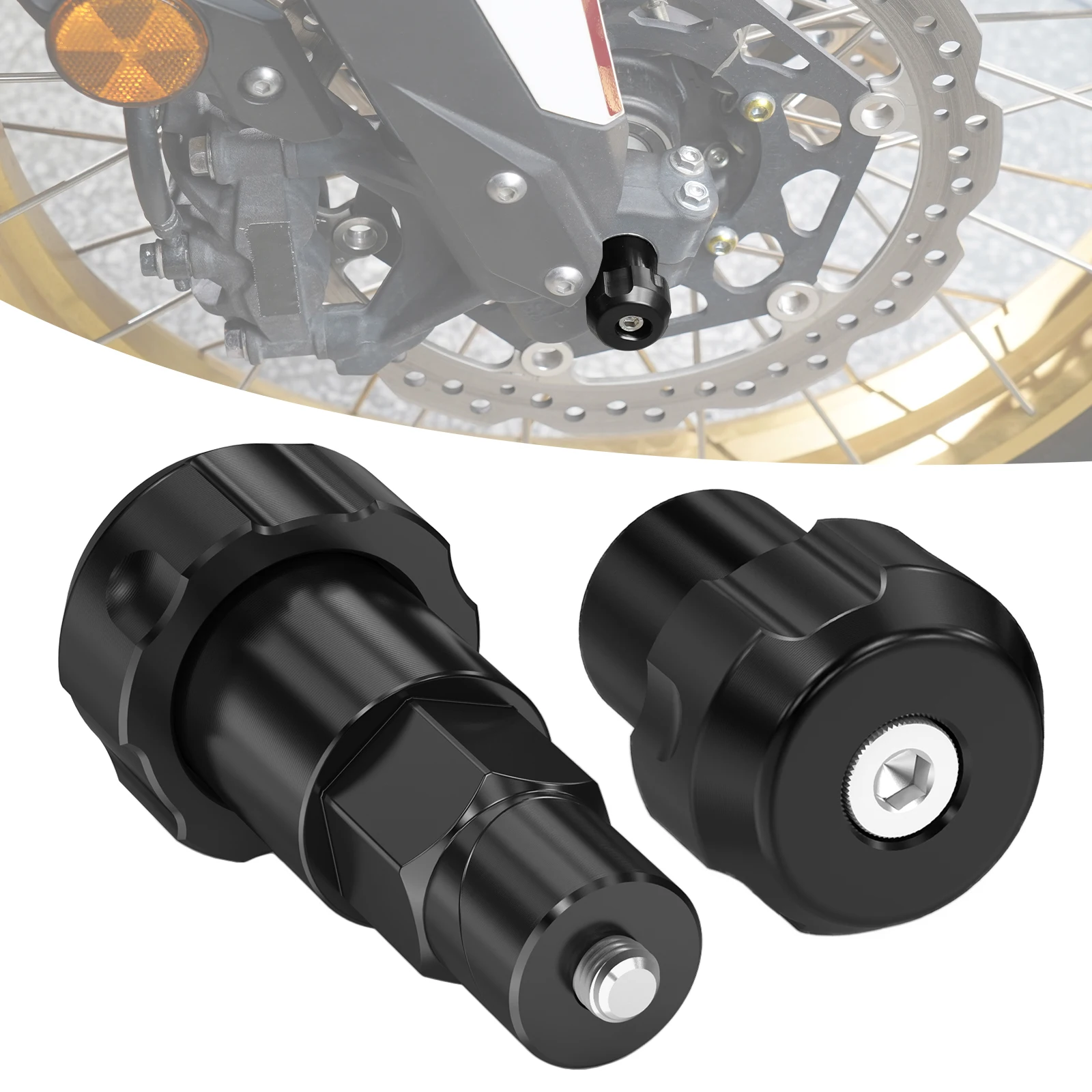 

Motorcycle Front Wheel Axle Sliders for Honda CRF1100L Africa Twin 2020 2021 2022 2023 2024 CRF1100 L Falling Crash Protectors