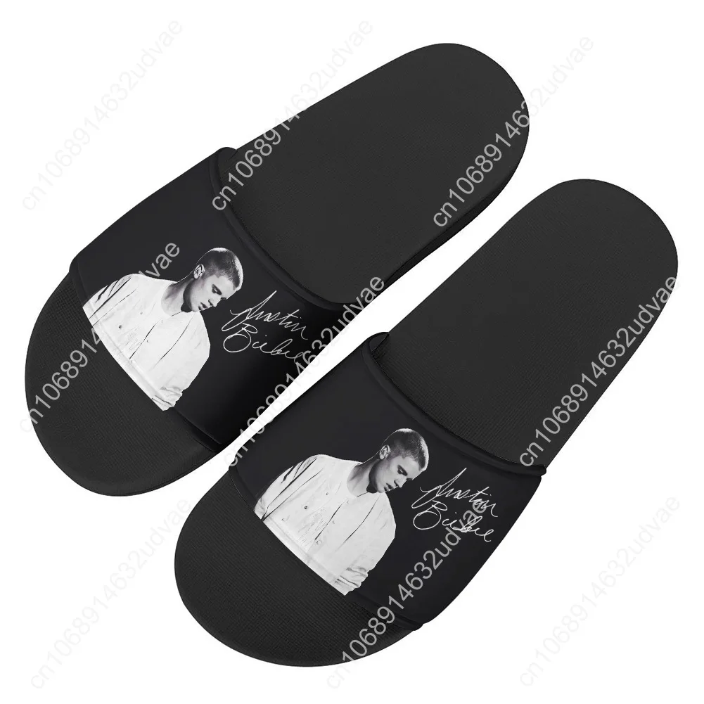 

Justin Bieber Sandals Home Slippers Water Shoes Men Women Teenagers Children Sandal Bathroom Beach Pool Custom Made Slipper