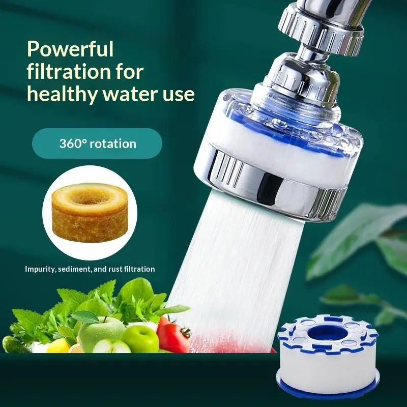 [Kitchen Faucet Water Filter 360 Degree Pressurized Universal Faucet Aerator Sink Bathroom Accessories]