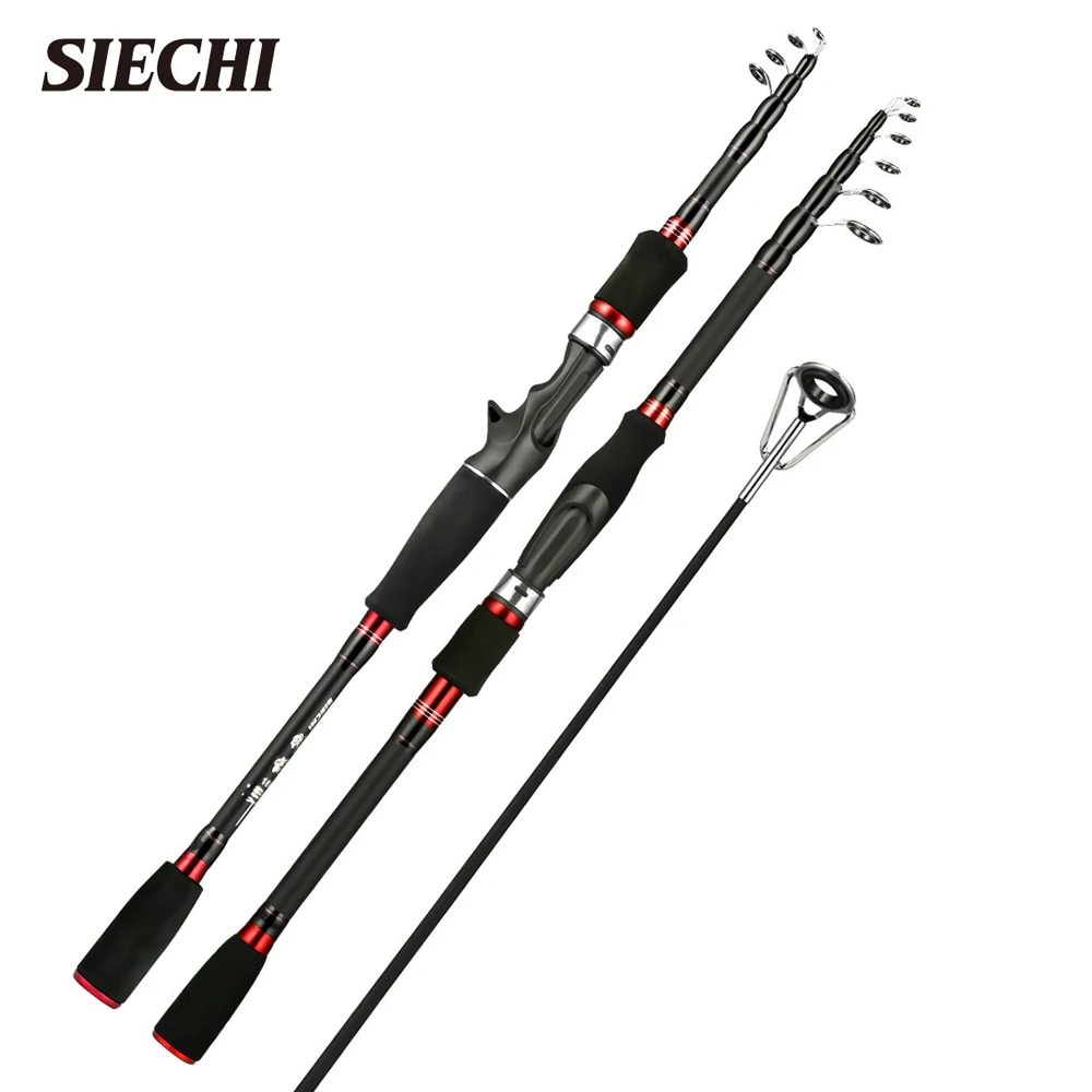 Imagem -03 - Siechi-max Aço Vara de Pesca Carbono Spinning Fundição Baixo Pike 18 m 21 m 24 m 27 m