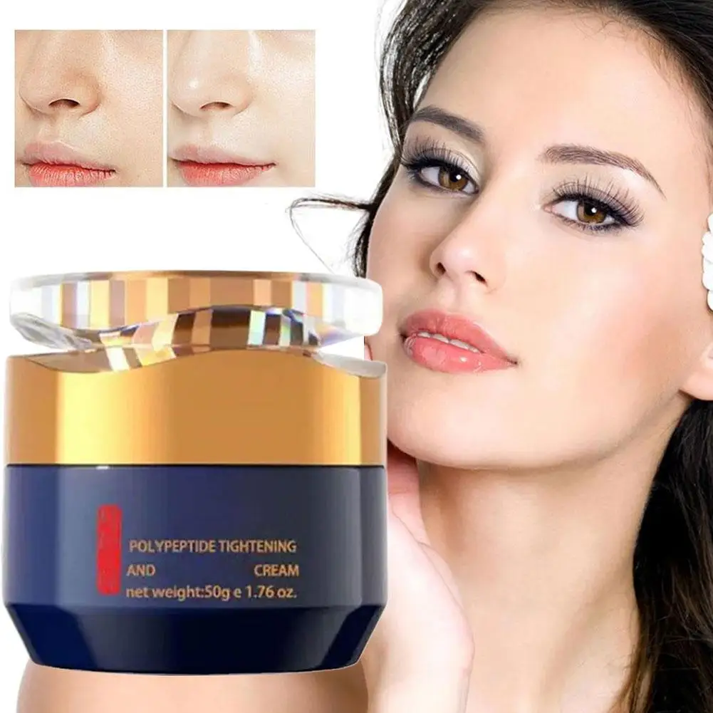 Triple Hyaluronic Acid Peptide Face Cream Ceramide Complex Anti Wrinkle Firming Moisturizer Non Greasy Skin Elasticity Boost