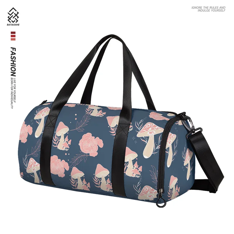 

Дорожный рюкзак с грибным принтом, спортивная сумка для фитнеса, мужская легкая прочная спортивная сумка с сухим и влажным разделением, большой вместительности