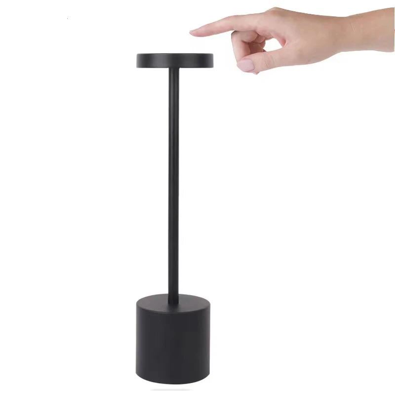 Clássico Touch Sensor LED Table Lamp, recarregável Desk Lamp, 3 cores, temperaturas ajustáveis, estilo moderno, Night Light, LT044, 1Pc