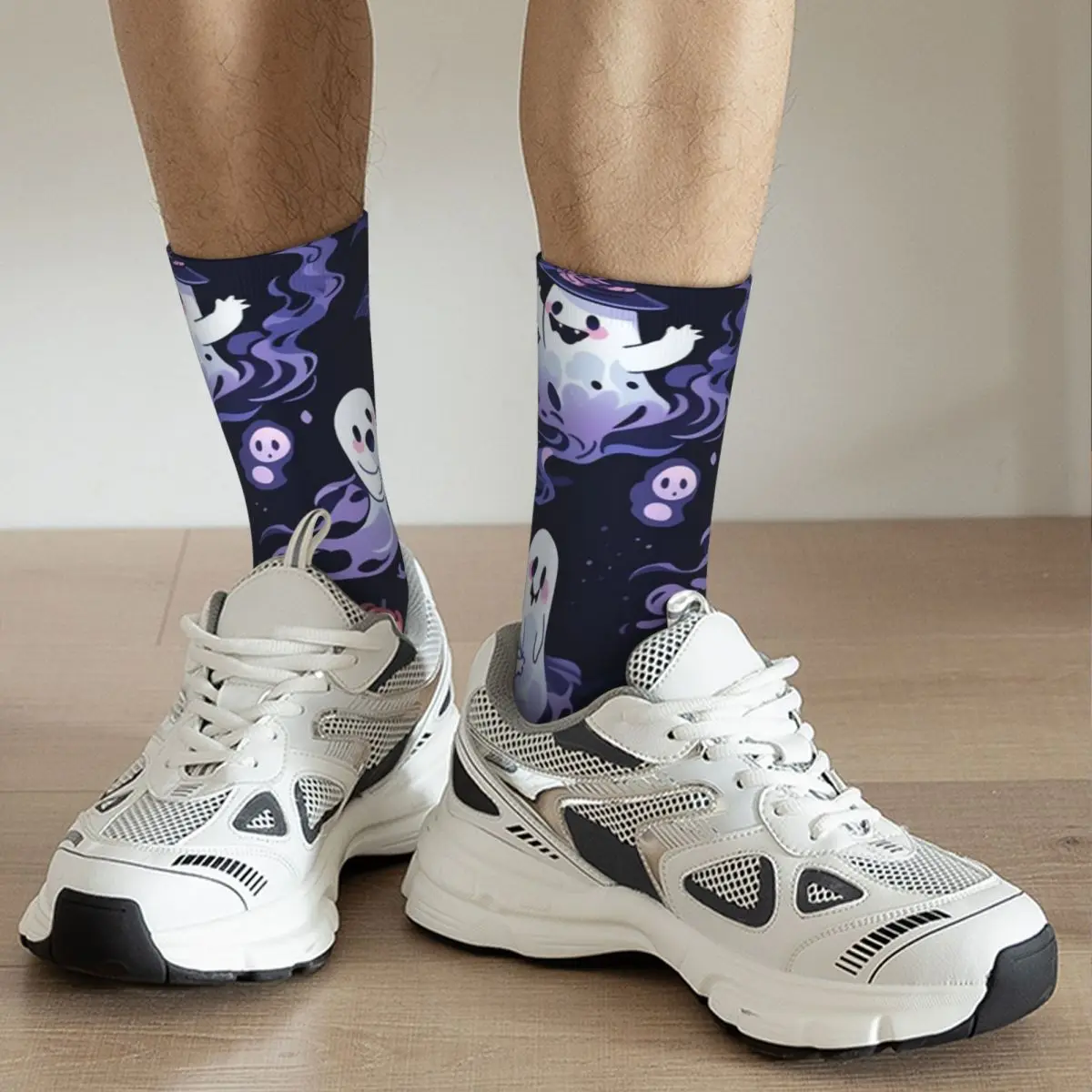 Ghost Pumpkin Halloween Socks Harajuku Super Soft Stockings All Season Long Socks Accessories for Man's Woman's Birthday Present