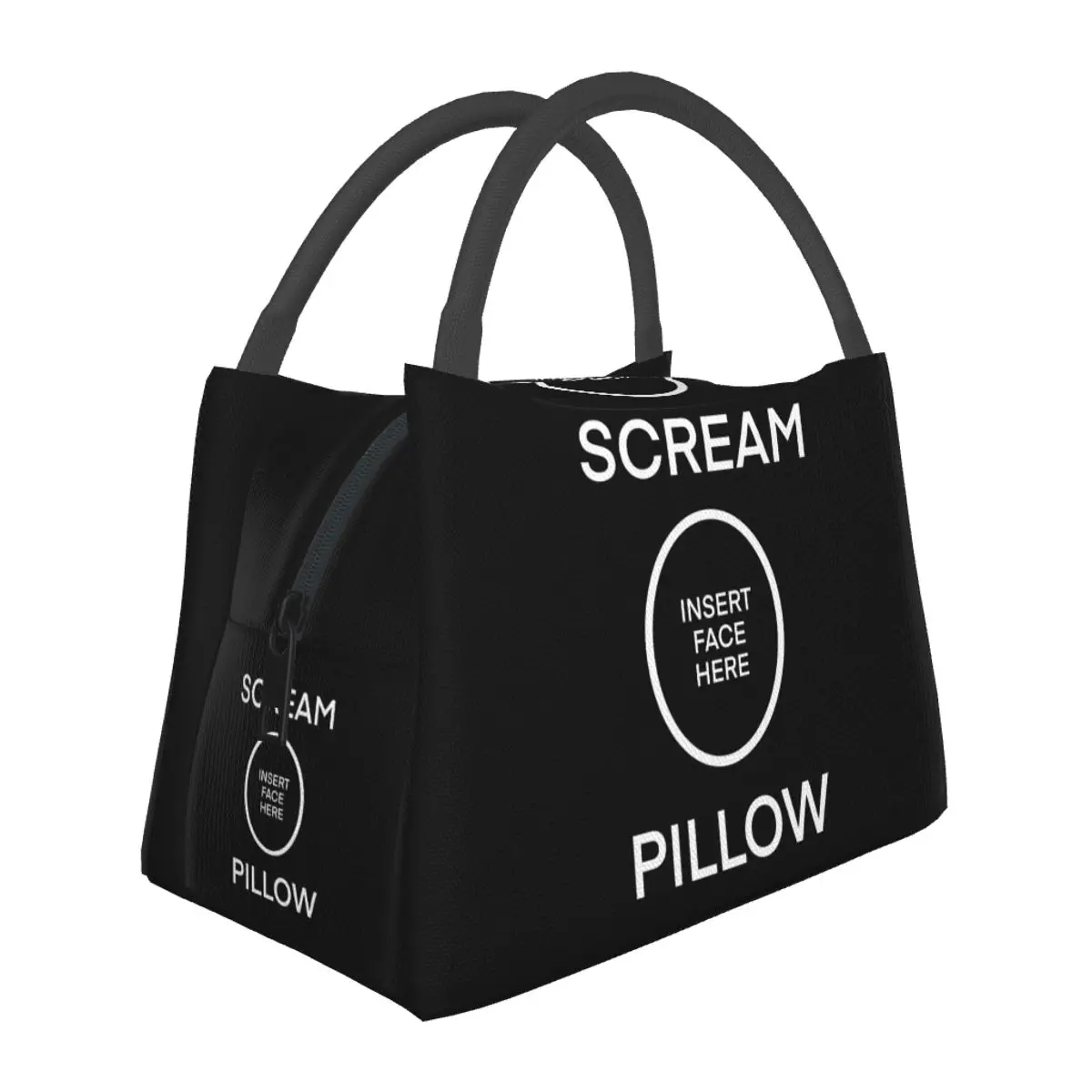 SCREAM PILLOW Insulated Lunch Bag for School Picnic Storage Food Boxes Portable Container Cooler Thermal Lunch Box Tote