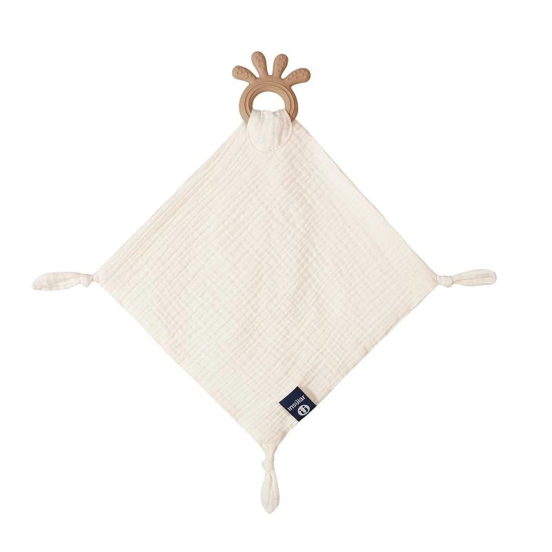 E7CE Baby Infant Appease Towel 28cm Cartoon Rabbit Towel Handkerchiefs Two Layers Wipe Towel Gauze Washcloths