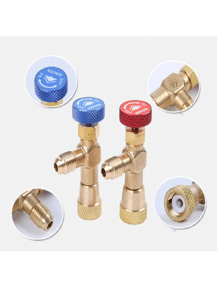 HS R410a R22 Refrigeration Tool Air conditioning Safety Valve Adapter Fitting 1/4\