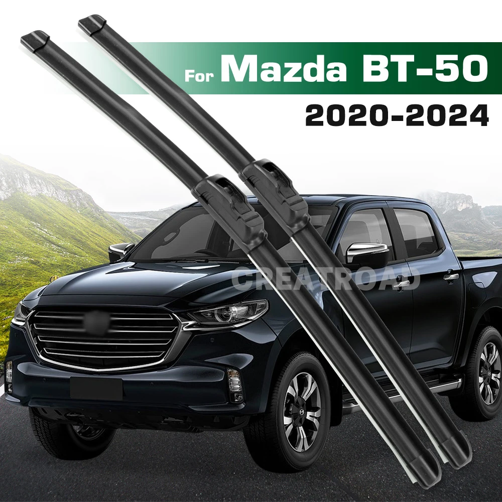 

GREATROAD Wiper LHD&RHD Front Wiper Blades Set For Mazda BT-50 TF XS XT 2020 - 2024 Windshield Windscreen Window Brush 24"+16"