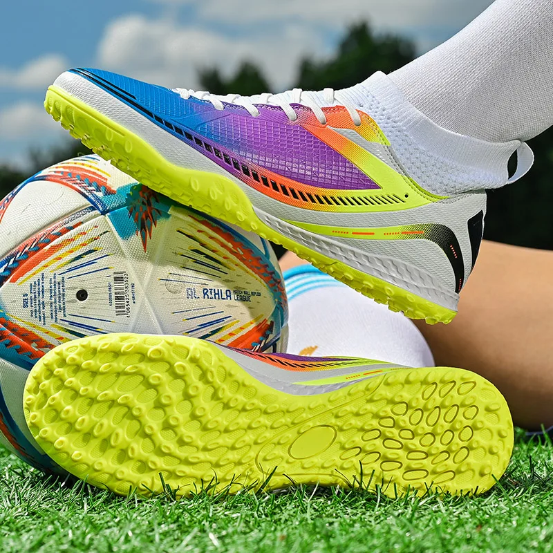 New Men Soccer Shoes Adult Cleats Grass  Students Football Boots Boys Girls Training Match Turf Futsal Professional Outdoor