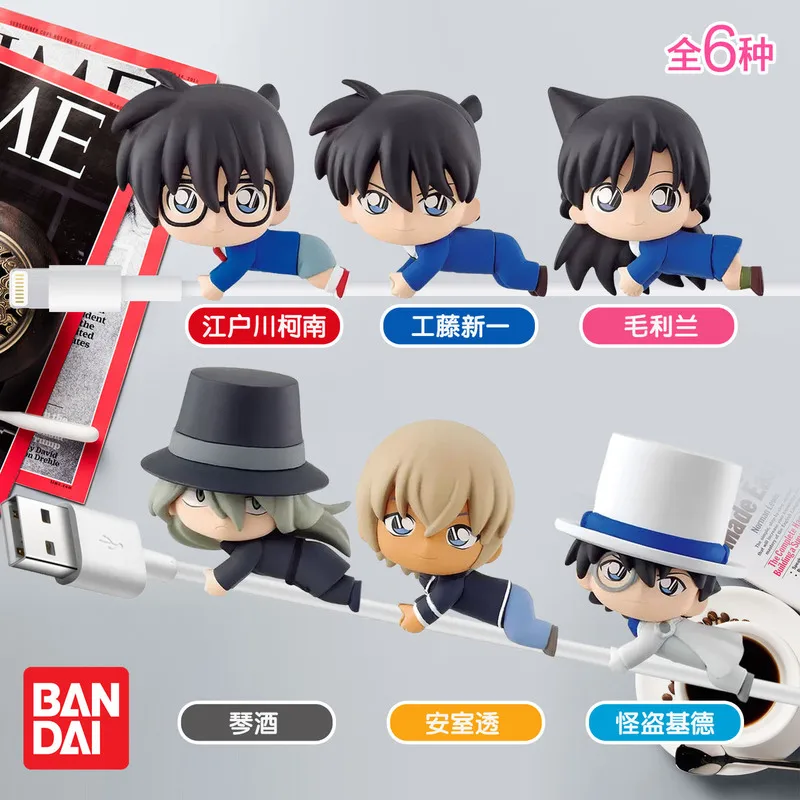 Novo genuíno bandai detetive conan mouri correu kaitou kiddo jin cabo huggers gashapon estatuetas na moda coletar presentes