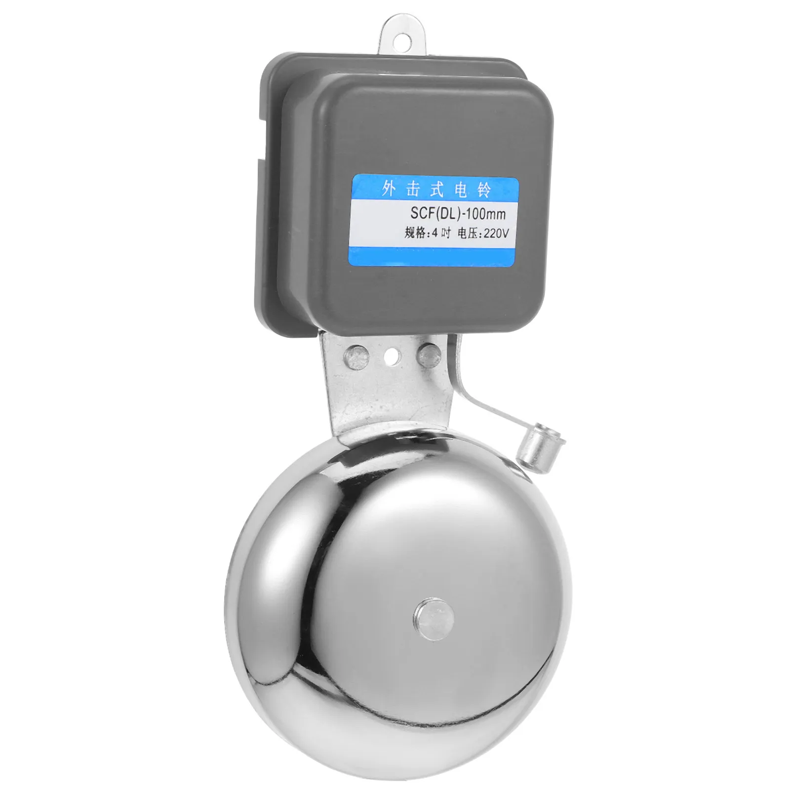 Automatic Electric Bell for Factory School Use Chrome Iron Build Loud Sound Signal Alert No Spark Ringing Bell for Large Area
