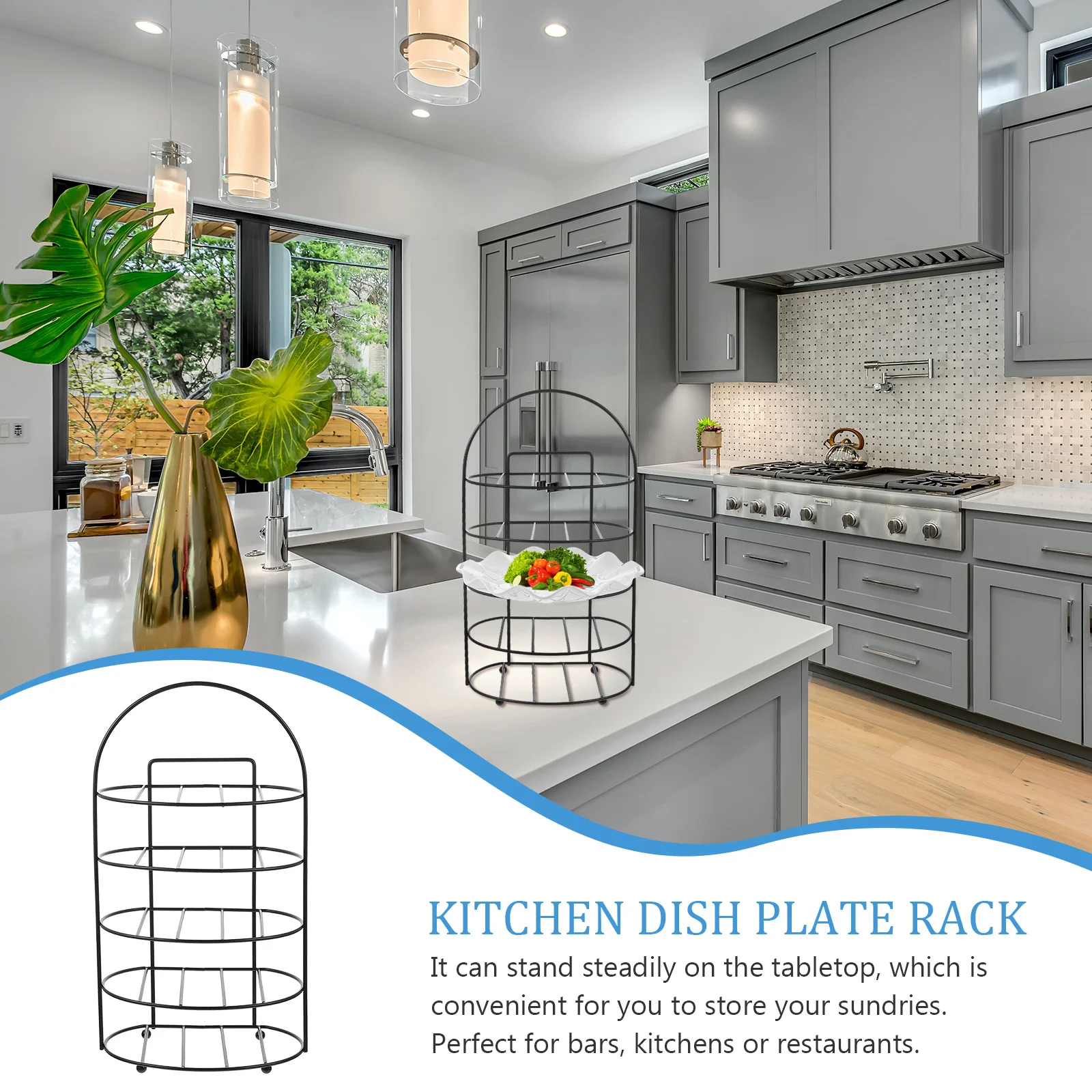 

Iron-Art Serving Rack Multi-Layer Kitchen Storage Holder Tiered Spice Shelf For Cabinet Organizer Seasoning Bottle Rack