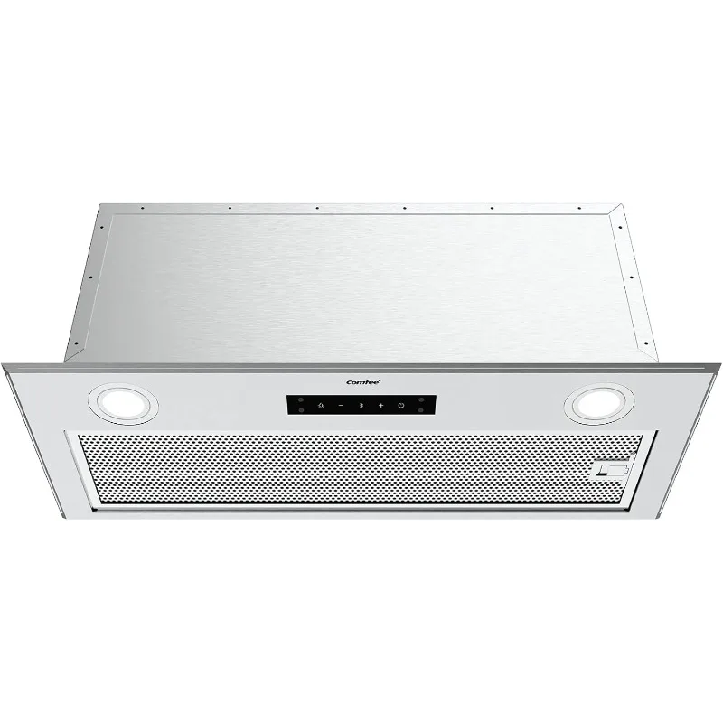 Range Hood 27 inch,Built-in/Insert Vent 450 CFM,3 Speed Gesture Sensing & Touch Control Panel, Ducted/Ductless Convertible Duct