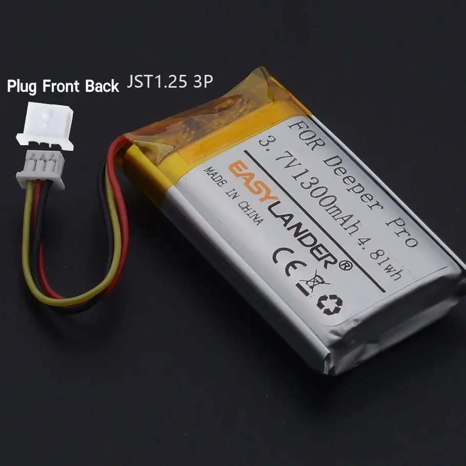 بطارية جديدة 3.7 فولت 1300 مللي أمبير في الساعة لأجهزة Deeper Pro Pro + اللاسلكية Fishfinder Sonar GPS DVR