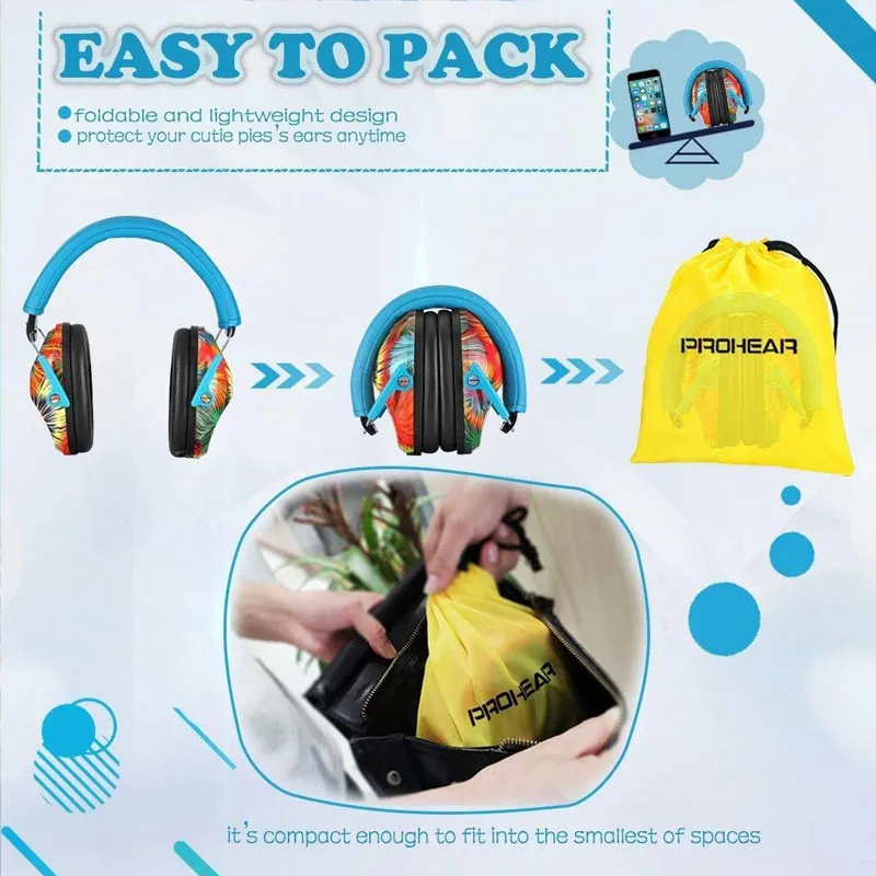 PROHEAR 3 ชิ้นเด็กป้องกันหู Passive ตัดเสียงรบกวน Earmuffs ความปลอดภัยเครื่องช่วยฟังสําหรับเด็กวัยหัดเดินออทิสติกเด็กการศึกษา