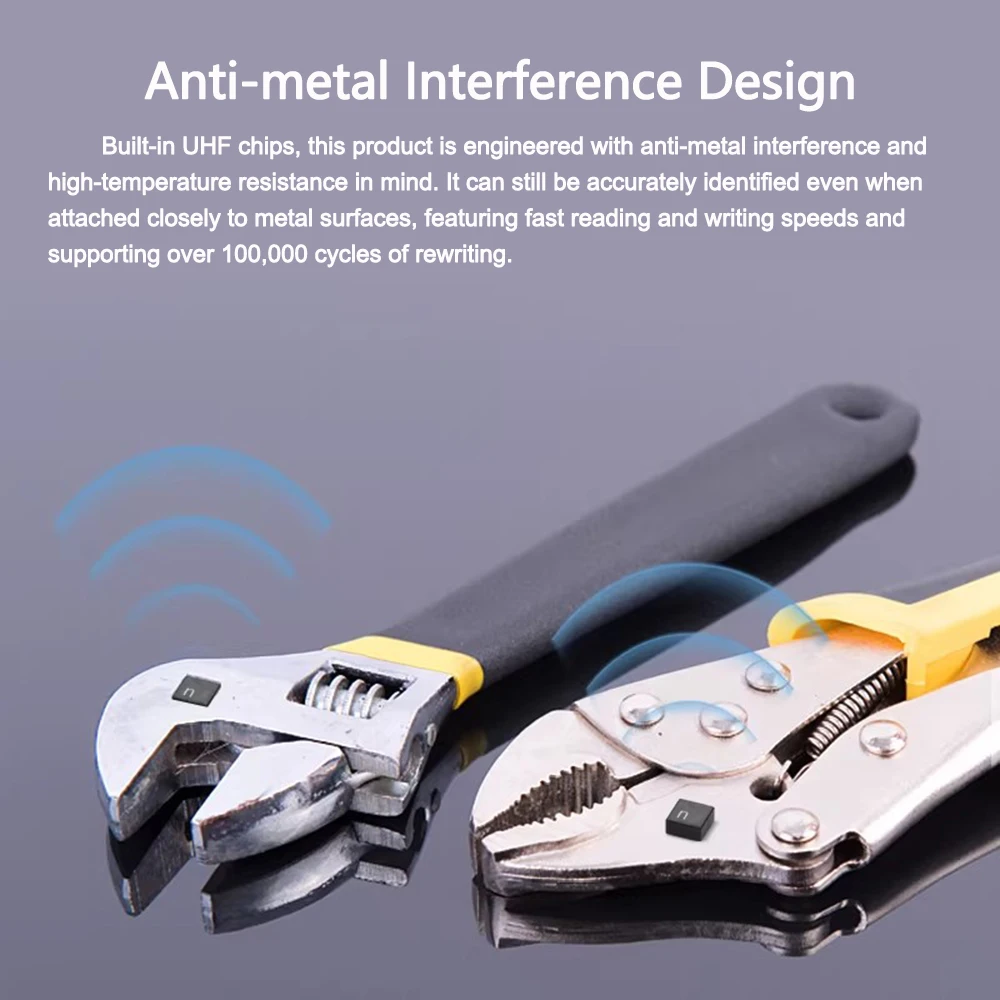 RFID UHF Ceramic Tag Anti-Metal High Temperature Resistant Waterproof Long-Range Identification RF Tag NXP U8/H3 M4QT Chip 10PCS