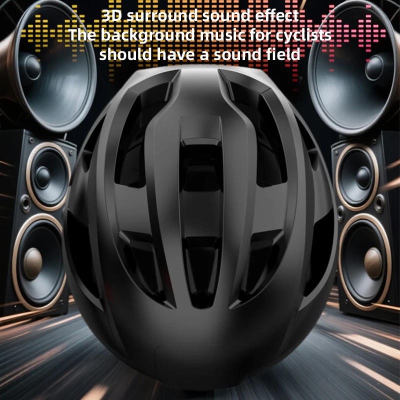 Helm Pintar Bluetooth Unisex Helm Keselamatan Bersepeda Tahan Air Bernapas dengan Musik Bluetooth dan Lampu