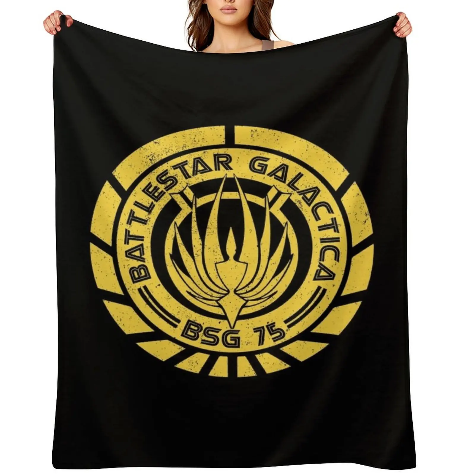 

Galactica BSG 75 - Inspired by Battlestar Galactica Throw Blanket Extra Large Throw Furrys Baby Thin Blankets