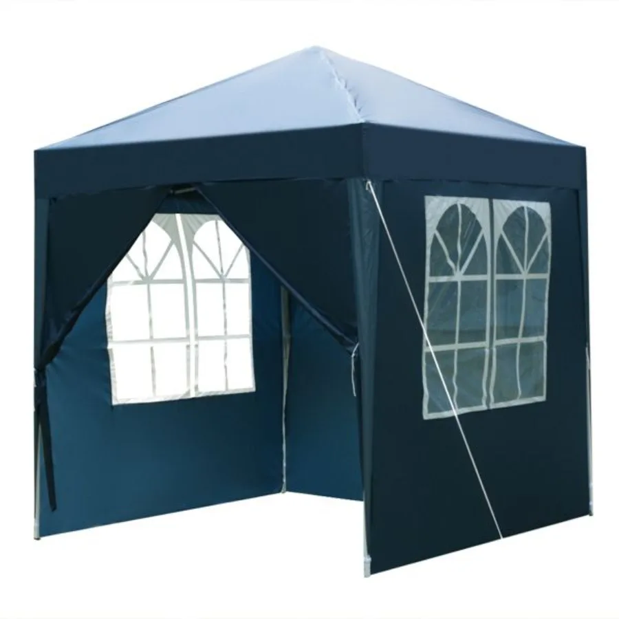 

2 x 2m Two Doors Two Windows Practical Waterproof RightAngle Folding Tent Blue