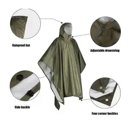 Hooded Rain Poncho Waterproof Portable Outdoor Canopy Lightweight Raincoat Hiking Hooded Coat Jacket for Hiking Camping adults