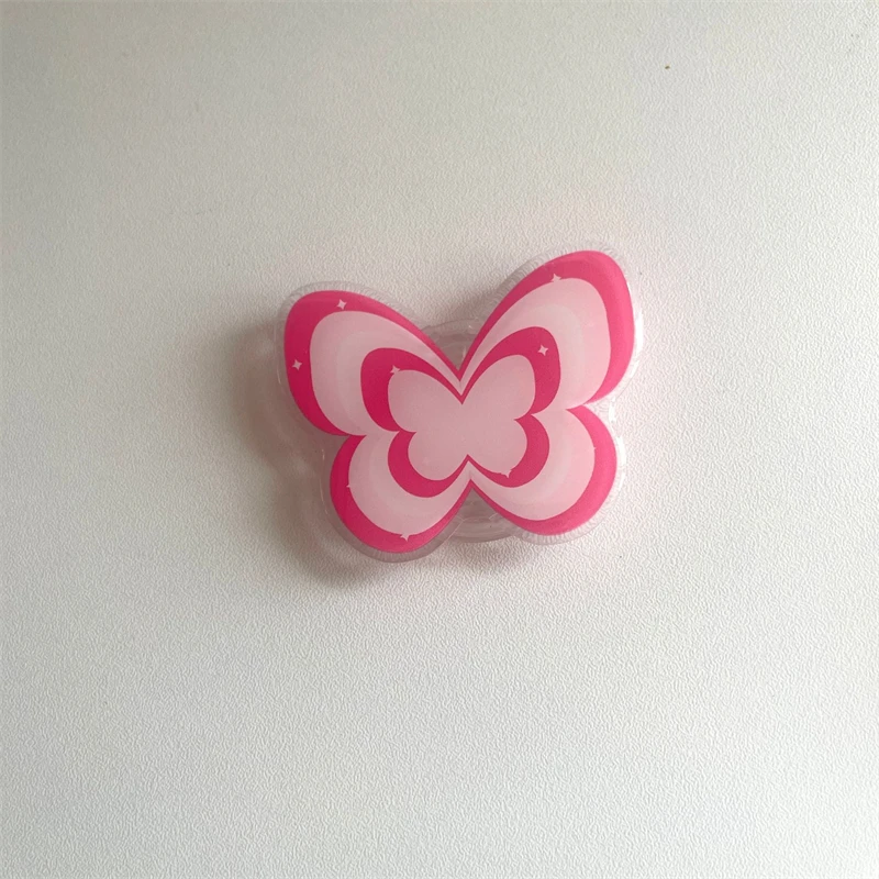 Soporte De Agarre De Mariposa Rosa Para Tel telefone Accesorios Universales Para IPhone 17 16 Samsung Coreano