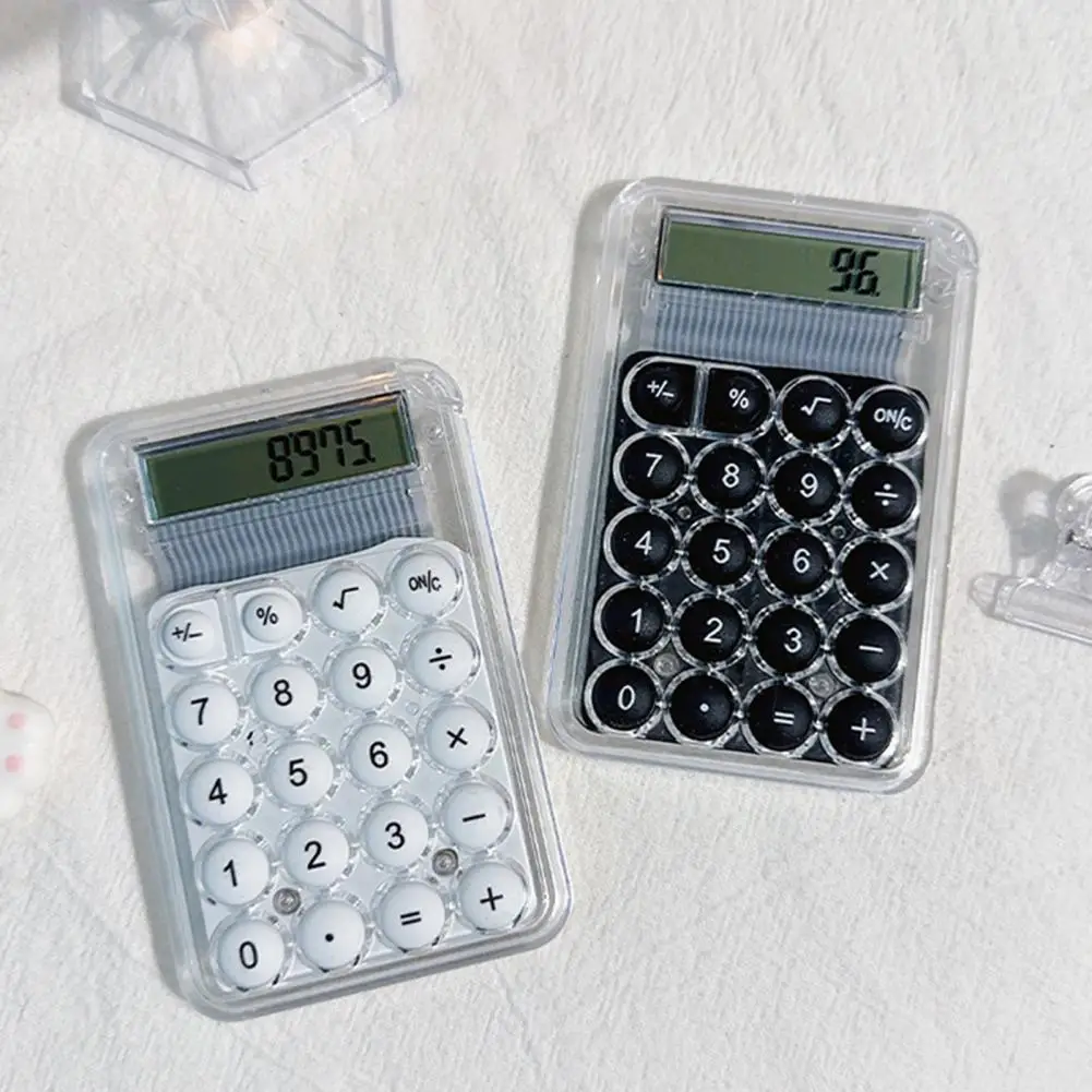 Bateria portátil Powered Mini Calculadora, Ferramenta de cálculo rápido, leve, útil, 8 dígitos, Material escolar