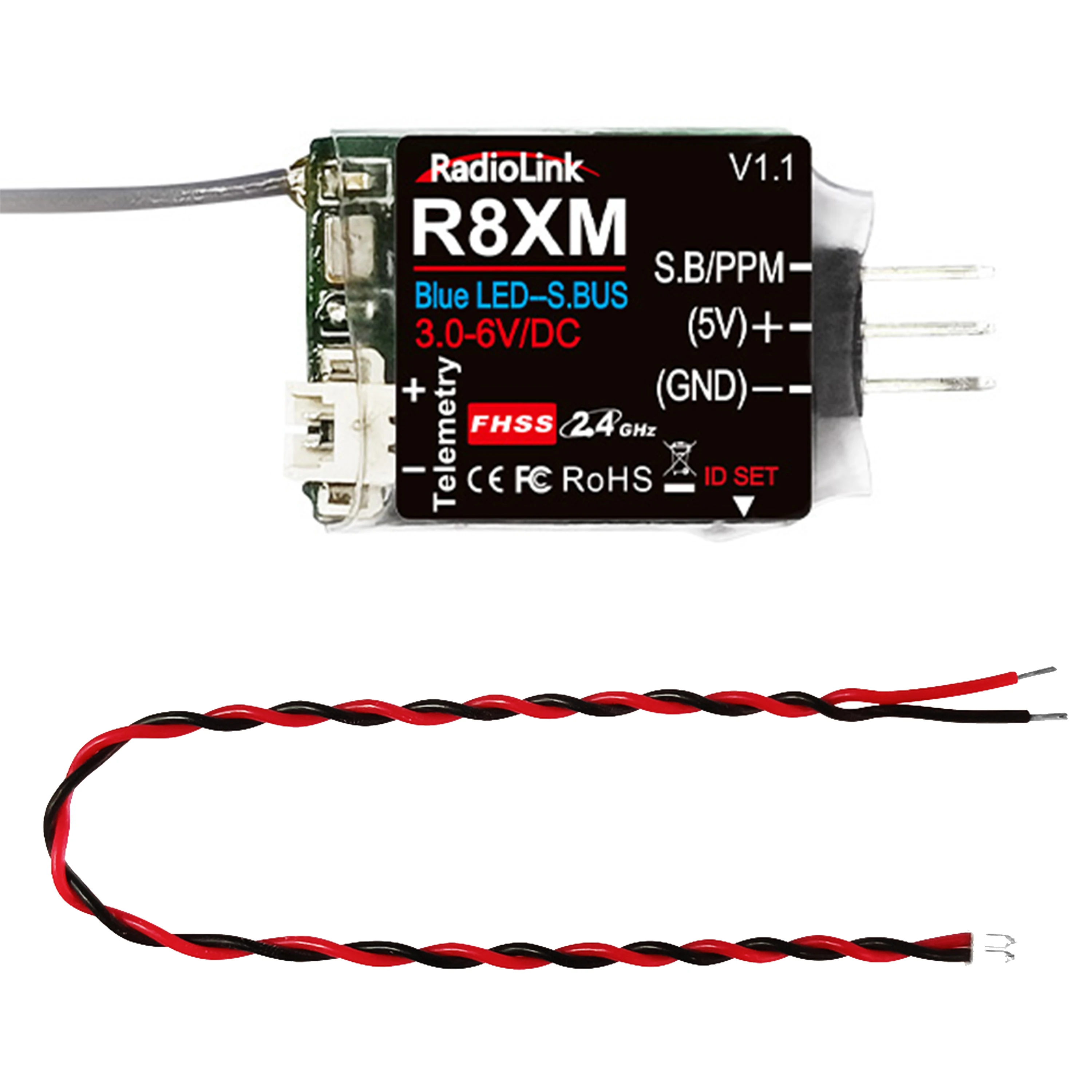 RadioLink R4FGM R6FG R7FG R8SM R12F R16F 4/6/7/8/12/16CH 2.4G Ontvanger voor RC6GS V3 T12D T8FB RC8X Zender Afstandsbediening