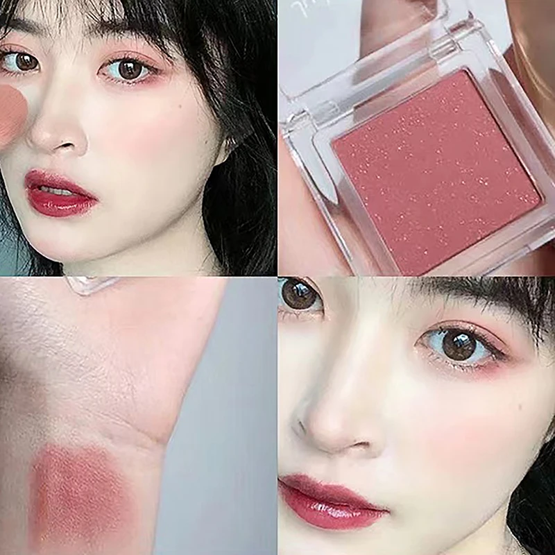 أحمر خدود طبيعي غير لامع للوجه للنساء ، 5 ألوان ، مغذي ، محيط الخد للوجه ، أحمر خدود الخوخ ، مكياج بودرة ، أداة مستحضرات التجميل #4