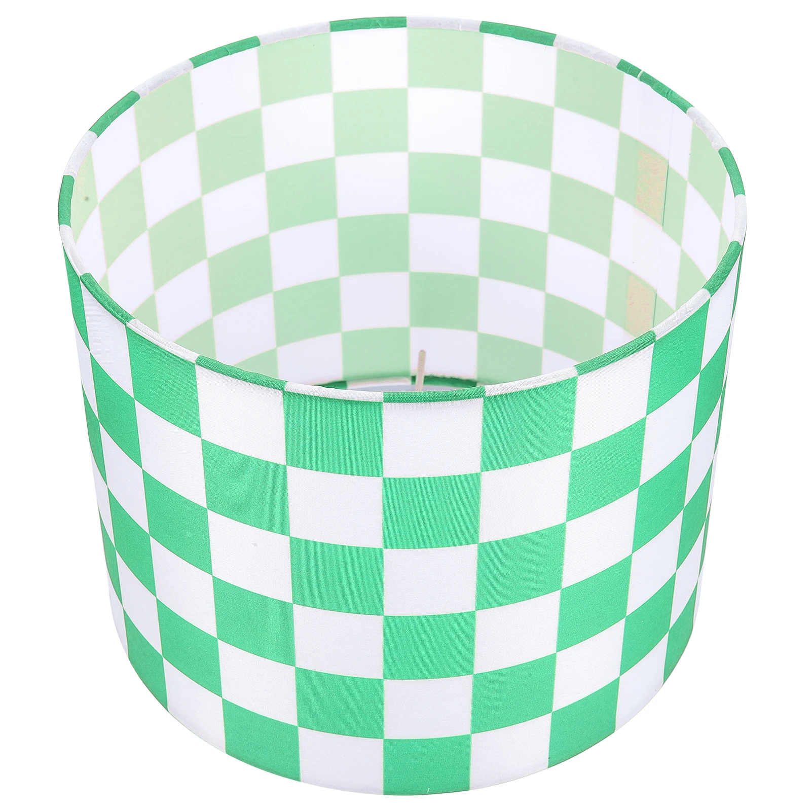 Fabric Drum Lamp Shade Checkered 12.5X25Cm Replacement For Table Floor Wall Desk Lamp Black White Linen Shade Lighting Accessory