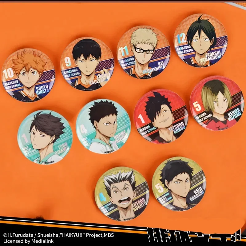 Haikyuu Laser Badge Hinata Shoyo Tas Ornamenten Kageyama Tobio Kawaii Versieren Broche Cartoon Kind Oikawa Tooru Festival Cadeau