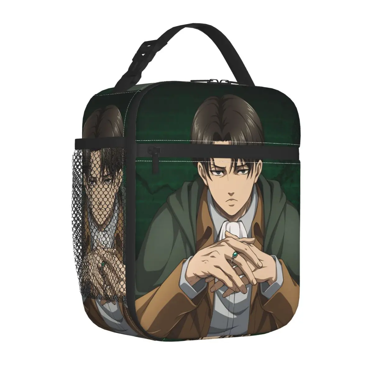 Levi Ackerman Insulated Lunch Bags Thermal Bag  Lunch Container AOT Leakproof Lunch Box Tote Girl Boy College Outdoor