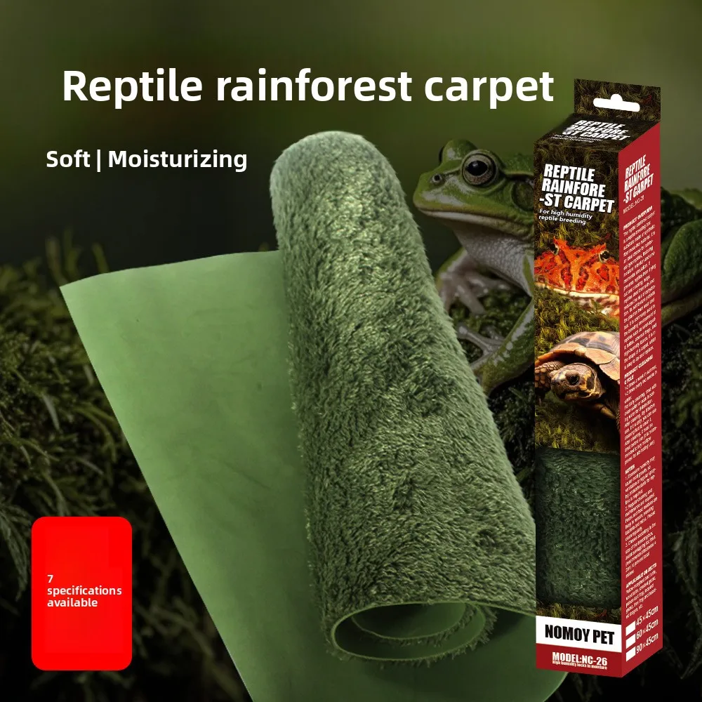 NOMOY Reptile Moss Carpet - Moisturizing Artificial Grass Mat for Frog, Turtle&Tortoise Terrarium,Naturalistic Habitat Substrate