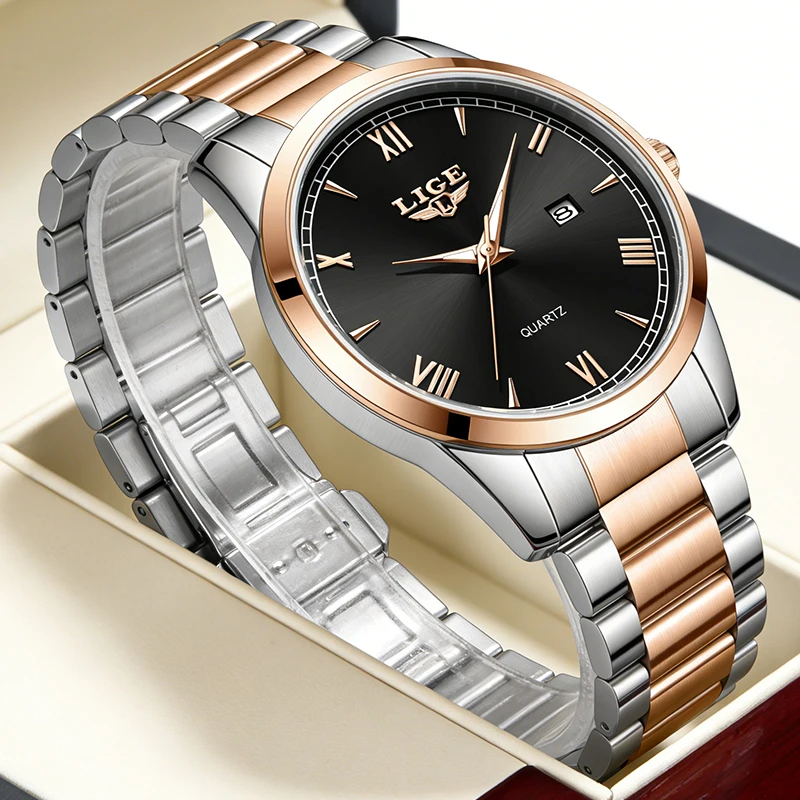 

Мужские наручные часы LIGE 2026: Новые, модные, люксовые, кварцевые, водонепроницаемые (30 м), с люминесцентным циферблатом и датой. Отличный подарок.