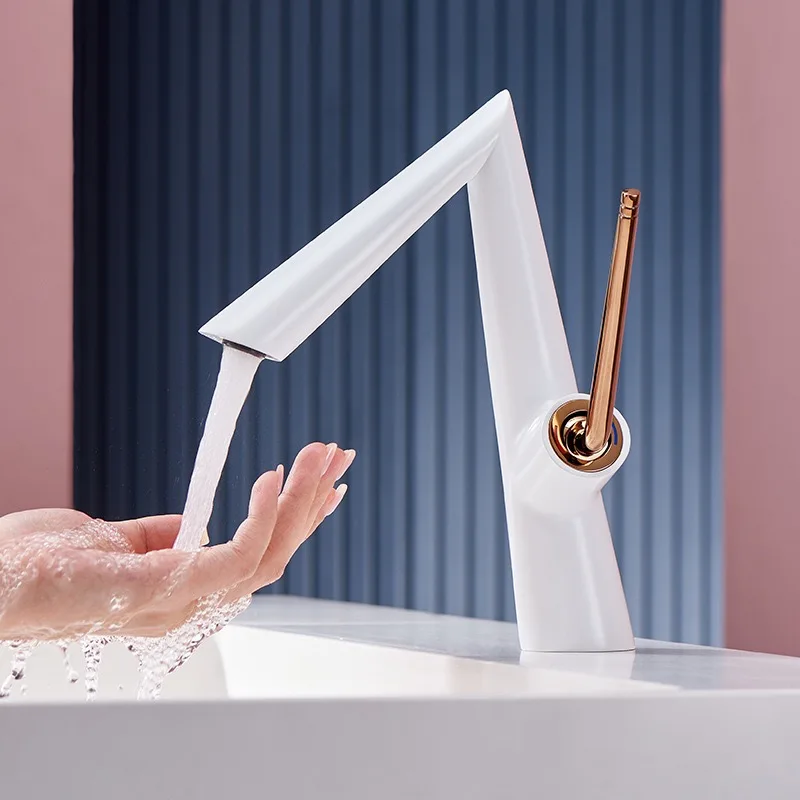 

Brushed Gold Brass Bathroom Washbasin Faucet Single Hole Single Handle Cold And Hot Water Mixer Tap Rose gold,Chrome,Gunmetal