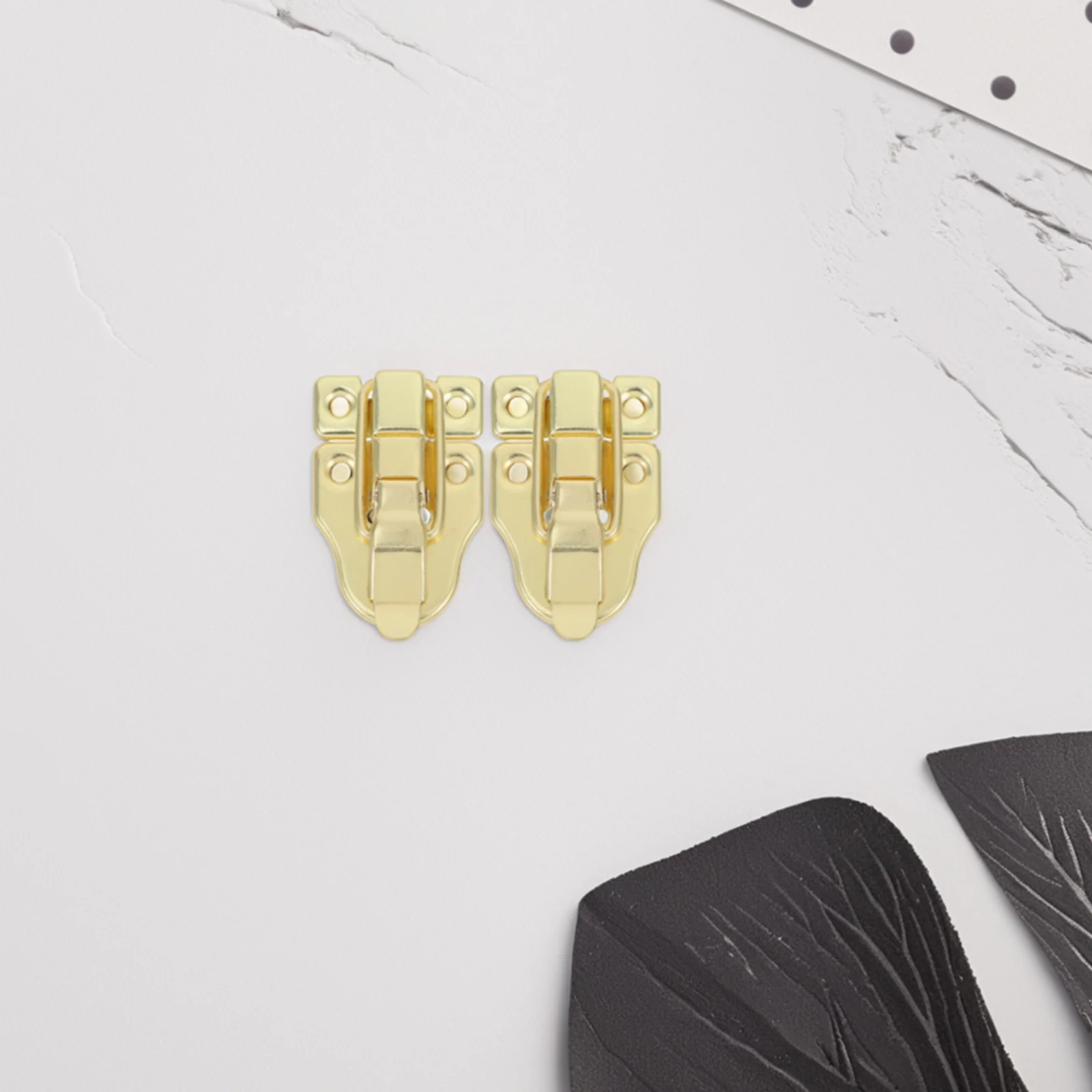 

2pcs Toolbox Latch Iron Metal Hardware For Wooden Case Jewelry Box Secure Closure Retro Style Box Clasp Spring Loaded Lock Catch