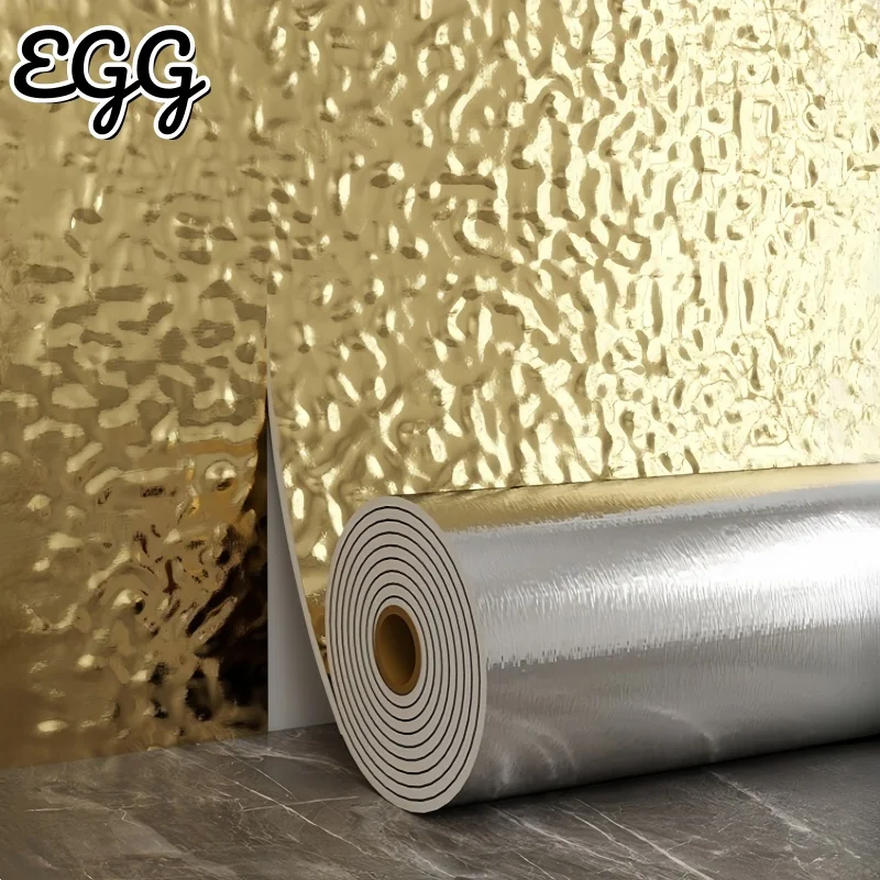 

Reflective Mirror Water Ripple 3D Texture Wallpaper with Adhesive Backing Foam Wall Sticker Decoration Wall Living Room Kitchen