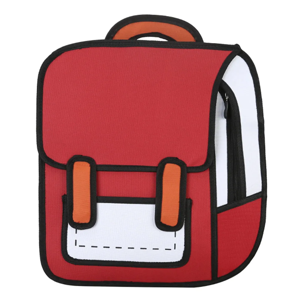 

Large Capacity Cartoon Handbags Casual Oxford Cloth School Bag Fashion Backpack Color Clash for Office Travel School Shopper Bag