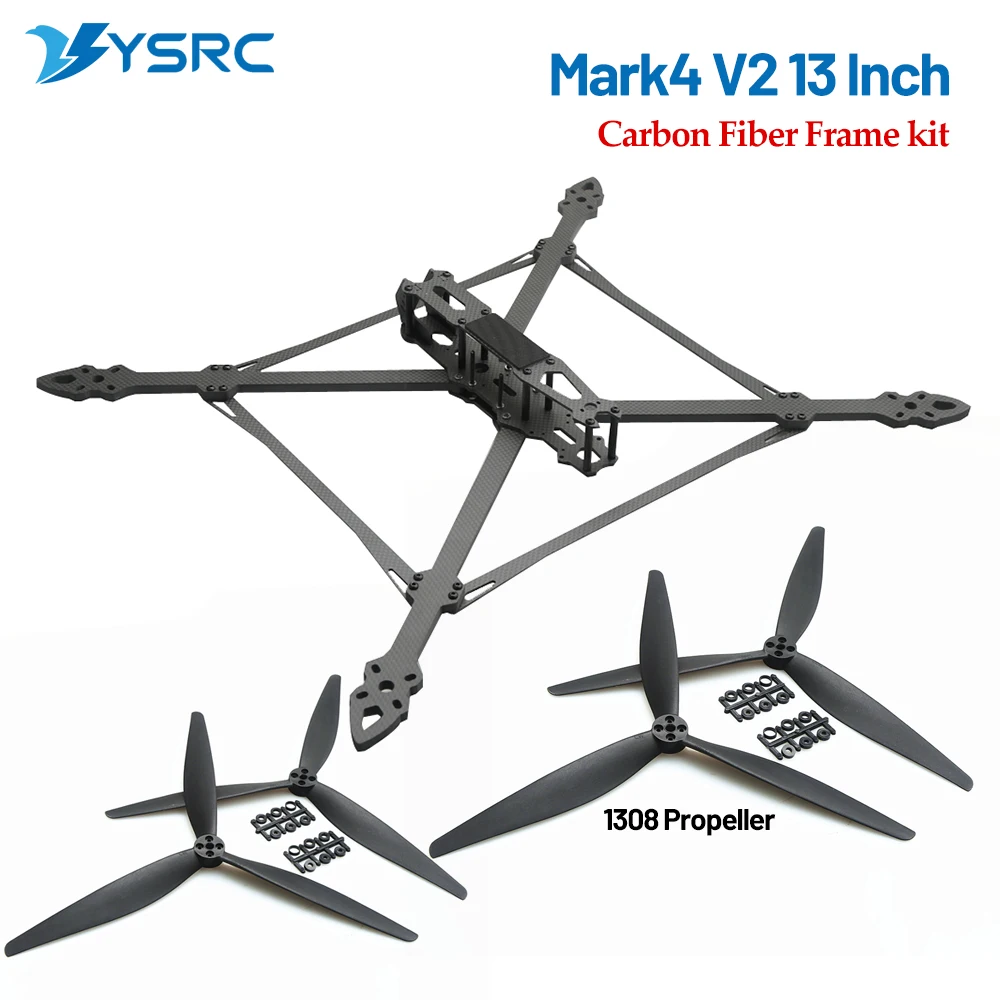 Mark4 V2 13 Inch Version 539mm FPV Racing Drone Quadcopter Freestyle Frame Carbon Fiber Kit for F405/F722 Stack 4215/4218 Motor