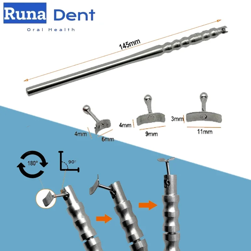 Dental Implant Gingival Protecting Socket Shield Retractor Protector Gum Isolation Tool with 3 Replacement Tips