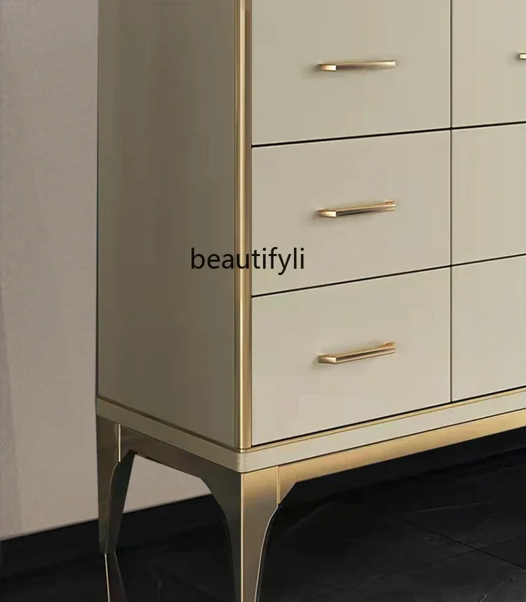 Household Light Luxury Nine-Drawer Cabinet American Storage Cabinet Living Room Locker Bedroom Chest of Drawer