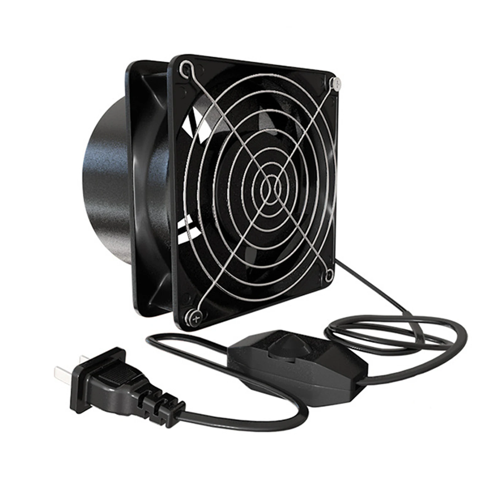 

120mm Exhaust Fan DIY Welding Fan DIY Welding 200CFM Airflow 220V To 12V2A Power Supply Metal Adjustable Bracket