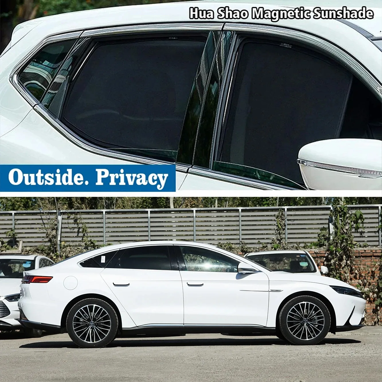 

For BYD Han EV DMI 2021 2022 2023 2024 2025 Magnetic Car Sunshade Shield Front Windshield Frame Curtain Sun Shades Accessories