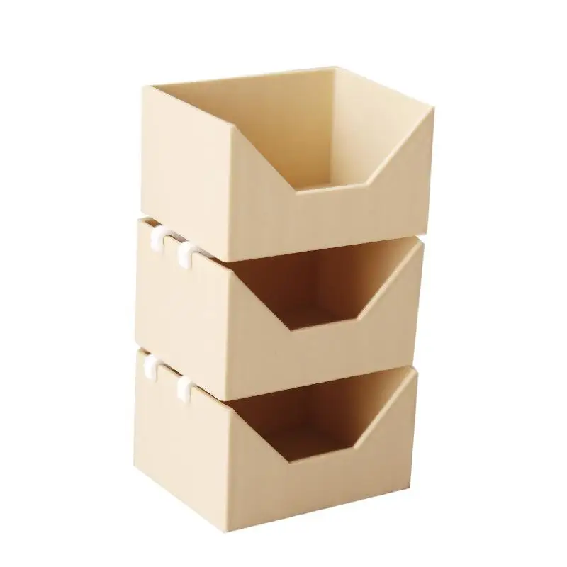 1 Set Dollhouse Organizer Bin Kit 1:12 Scale Three Layer Storage Container DIY Accessory Mini Stackable Storage Box For Dioramas