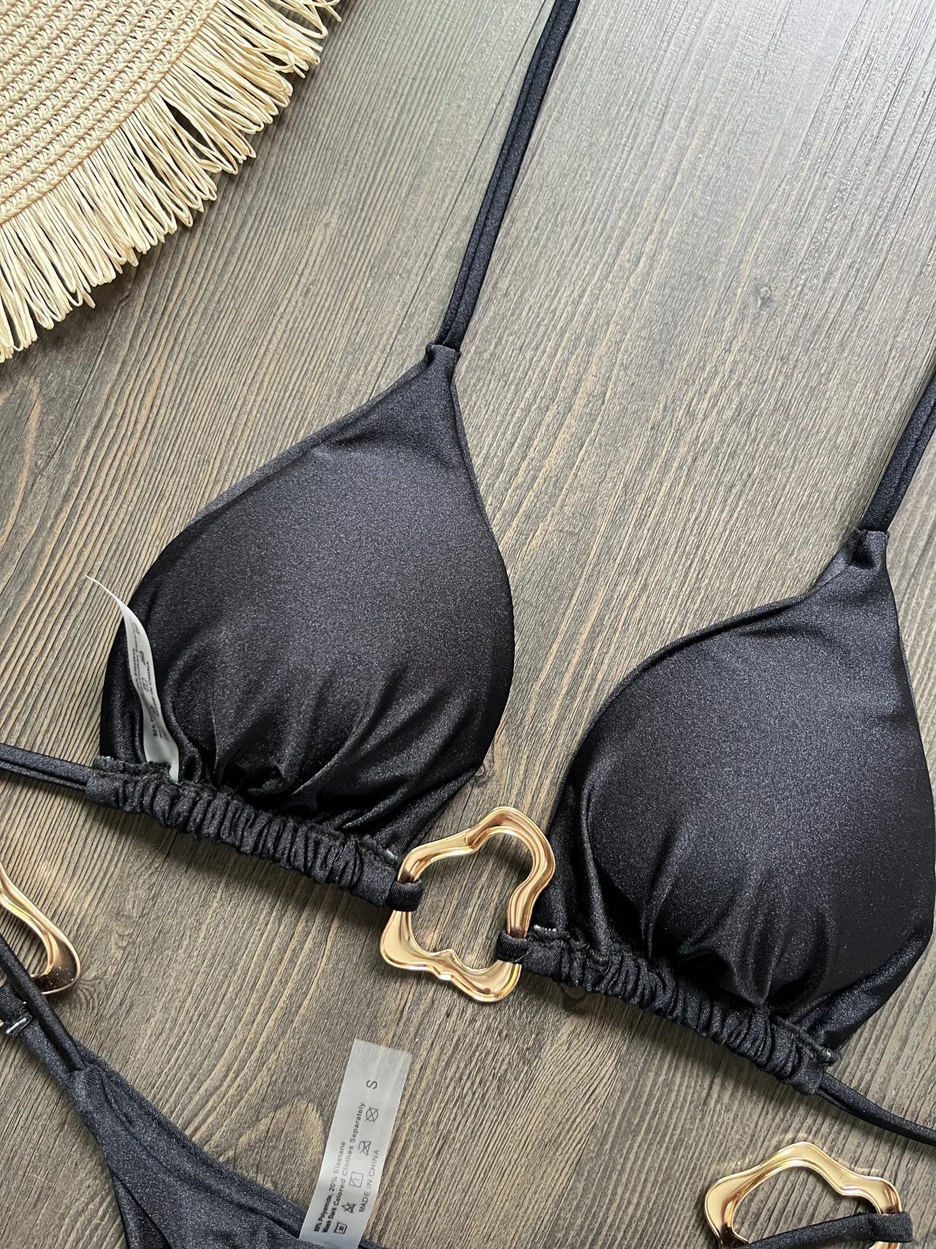 Metal Rings Halter Extreme Mini Micro Thong Bikini Female Swimsuit Women Swimwear Two-pieces Bikini Set Bather Bathing Suit Swim
