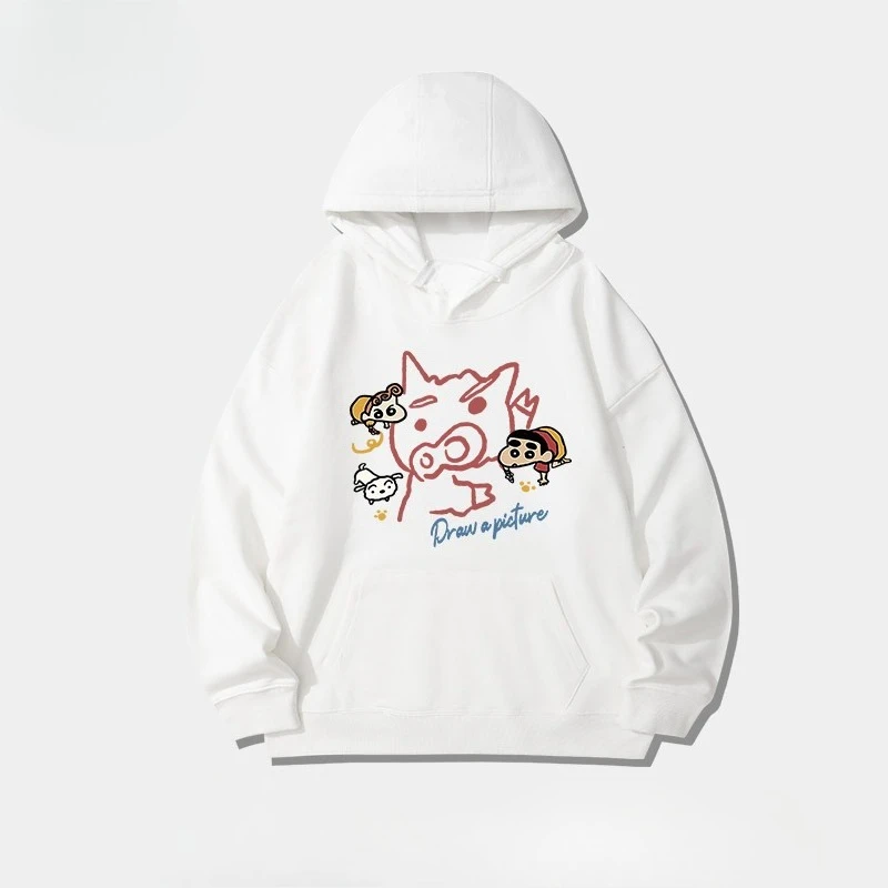 

Новая осенне-зимняя хлопковая толстовка с капюшоном и принтом Crayon Shin диаметром 2025 года, подходит для мужчин и женщин.